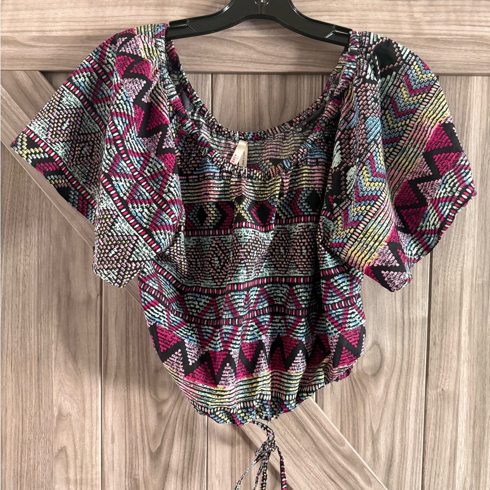 True Destiny Colorful Geometric Blouse